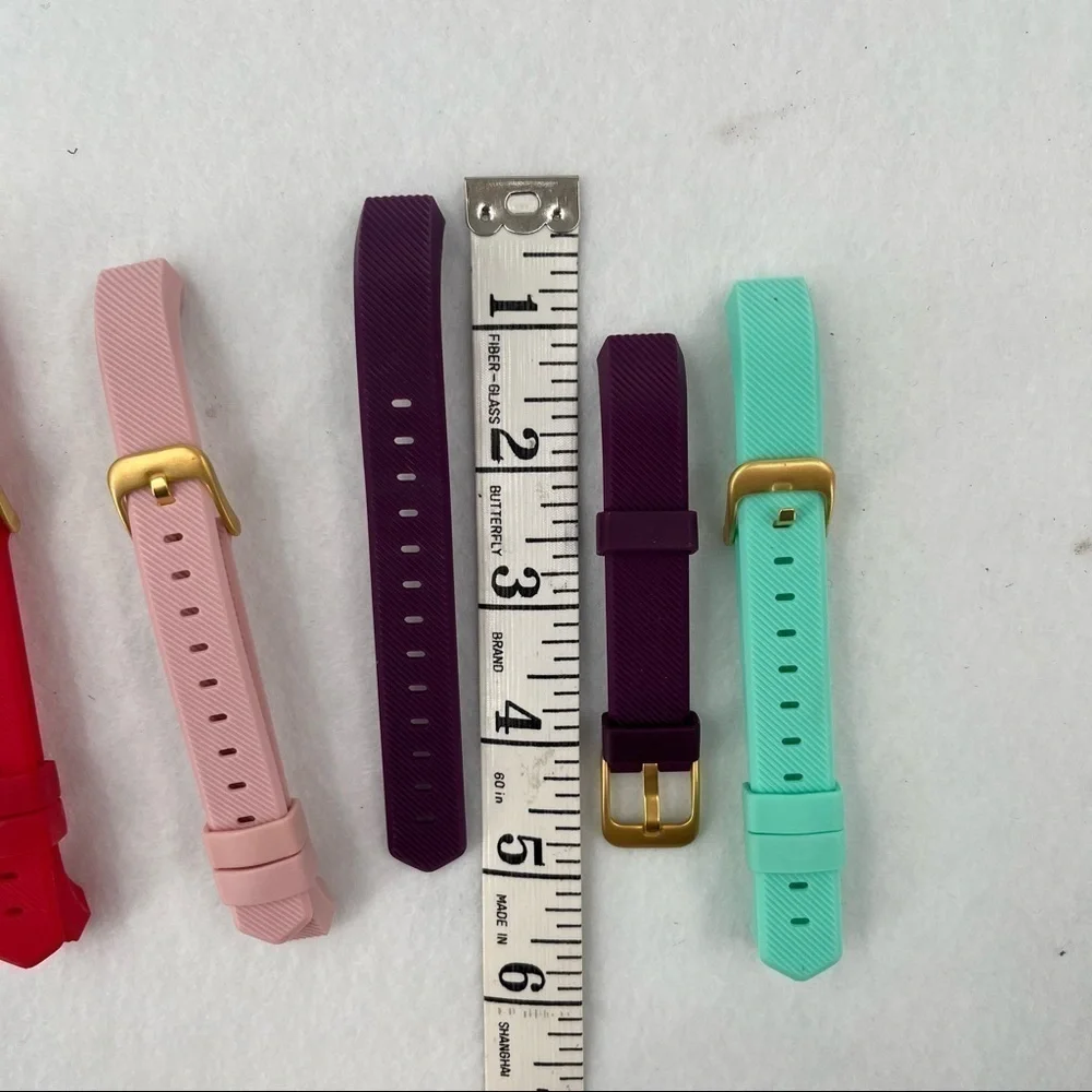 Fitness Bands that fit Fitbit Alta Band Black, Pink, Red & Teal w/gold hardware